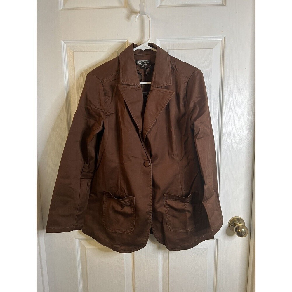 DG2 Diane Gilman Brown Blazer Size Small NWT